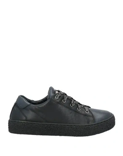 Cerruti 1881 Woman Sneakers Midnight Blue Size 8 Calfskin