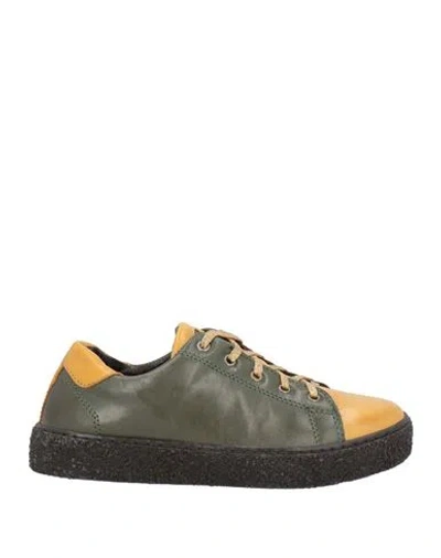 Cerruti 1881 Woman Sneakers Military Green Size 8 Calfskin