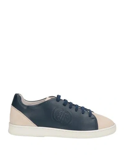 Cerruti 1881 Woman Sneakers Navy Size 7 Calfskin