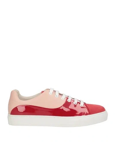 Cerruti 1881 Woman Sneakers Red Size 7 Calfskin