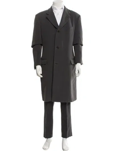 Pre-owned Cerruti 1881 Wool Overcoat In Gray