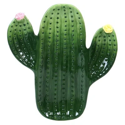 Certified International 3-d Chip And Dip Platter In Green