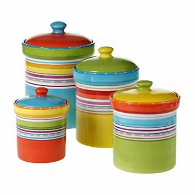 Certified International 4-pc. Kitchen Canister Set In Multi