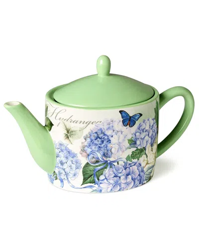 Certified International 40oz Garden Path Teapot In Green