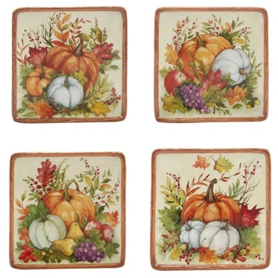 Certified International 6'' Earthenware Appetizer Plate , Set Of 4