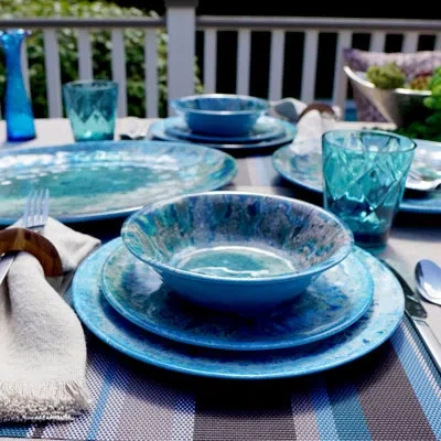 Certified International 6 Piece Radiance Cream Cereal Bowl Set In Teal