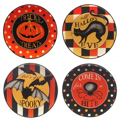 Certified International 9'' Earthenware Salad Or Dessert Plate , Set Of 4 In Multi