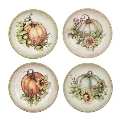 Certified International Autumn Breeze 4-pc. Earthenware Soup Bowl In Multi