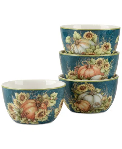 Certified International Autumn Breeze Ice Cream Bowls, Set Of 4 In Micscellan