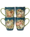 Certified International Autumn Breeze Set Of 4 Mugs In Micscellan