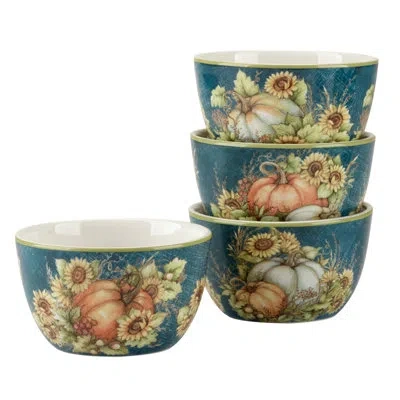 Certified International Autumn Breeze Set Of 4 Ice Cream Bowls In Multi;multi