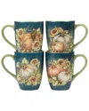 Certified International Autumn Breeze Set Of 4 Mugs