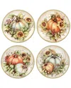Certified International Autumn Breeze Set Of 4 Salad Plates