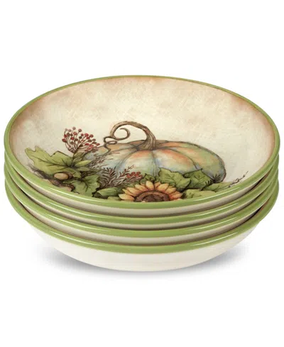 Certified International Autumn Breeze Soup Bowls, Set Of 4 In Micscellan