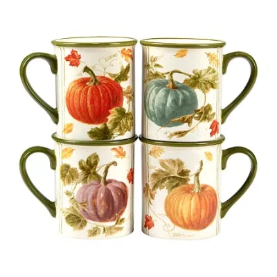 Certified International Autumn Harvest 4-pc. Coffee Mug In Multi