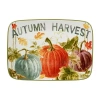 Certified International Autumn Harvest Earthenware Serving Platter In Multi