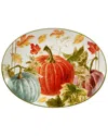 Certified International Autumn Harvest Oval Platter In Multi