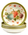 Certified International Autumn Harvest Set Of 4 Soup Bowl In Multi