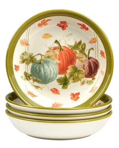 Certified International Autumn Harvest Set Of 4 Soup Bowl In Multi