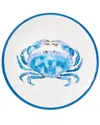 Certified International Beach House Crab Melamine Set Of 6 Dinner Plates