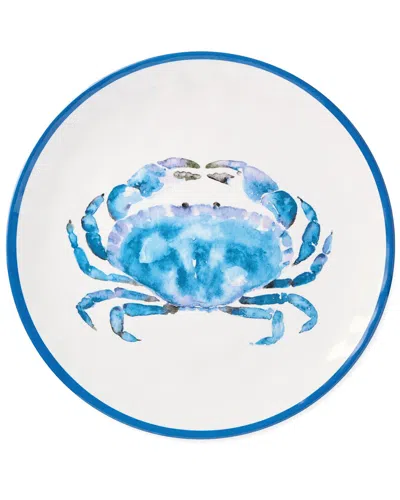 Certified International Beach House Crab Melamine Set Of 6 Dinner Plates
