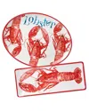Certified International Beach House Lobster Melamine 2pc Platter Set