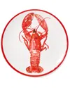 Certified International Beach House Lobster Melamine Set Of 6 Dinner Plates