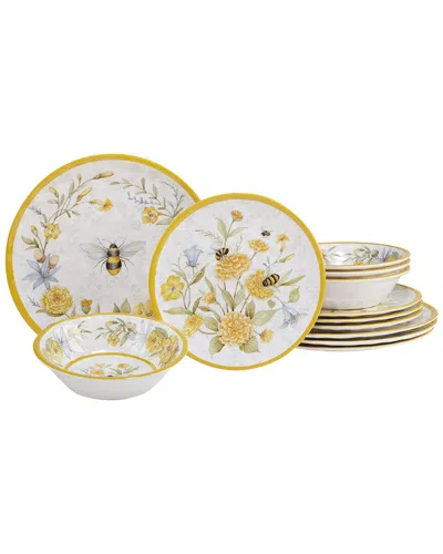 Certified International Bee Sweet 12pc Dinnerware Set In Multicolor