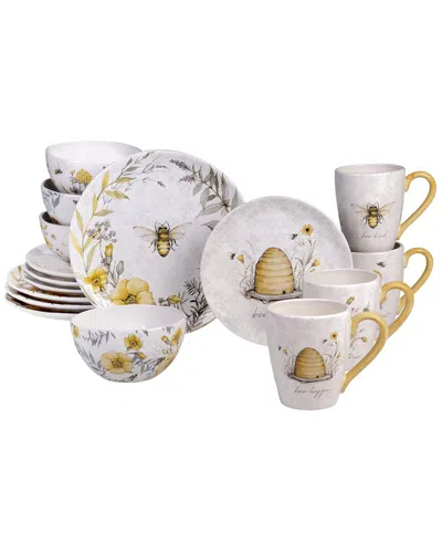 Certified International Bee Sweet 16pc Dinnerware In Multicolor