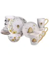 Certified International Bee Sweet 16pc Dinnerware In Multicolor