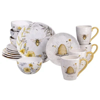 Certified International Bee Sweet 16pc Dinnerware Set In Yellow
