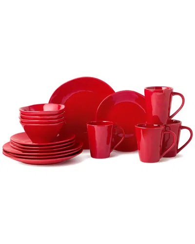 Certified International Berry Red Christmas 16pc Dinnerware Set