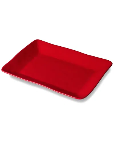 CERTIFIED INTERNATIONAL CERTIFIED INTERNATIONAL BERRY RED CHRISTMAS RECTANGULAR PLATTER