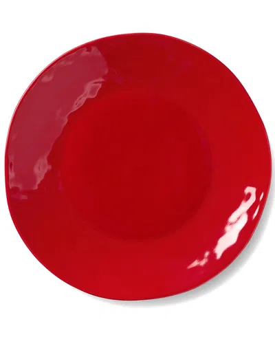 Certified International Berry Red Christmas Round Platter