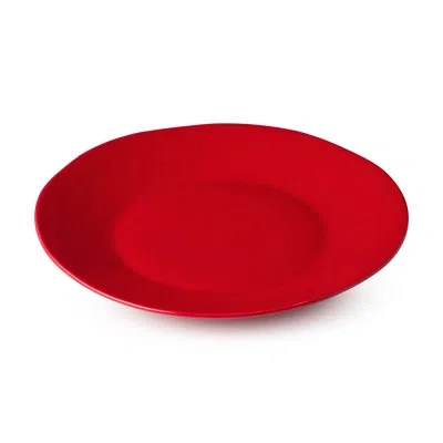 Certified International Berry Red Christmas Round Platter, Stoneware Holiday Serving Tray For Appetizers, Cookies & Sides, M
