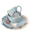 Certified International Beyond The Shore 16pc Dinnerware Set, Service For 4 In Miscellaneous