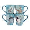 Certified International Beyond The Shore 4-pc. Coffee Mug In Blue