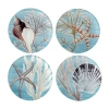 Certified International Beyond The Shore 4-pc. Earthenware Salad Plate In Blue