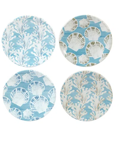 Certified International Beyond The Shore Set Of 4 Canape Plates In Miscellaneous