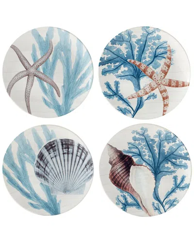 Certified International Beyond The Shore Set Of 4 Dinner Plates