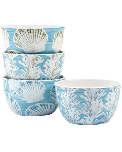 CERTIFIED INTERNATIONAL CERTIFIED INTERNATIONAL BEYOND THE SHORE SET OF 4 ICE CREAM BOWLS