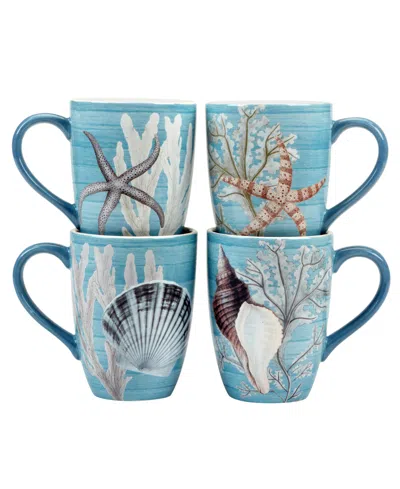 Certified International Beyond The Shore Set Of 4 Mugs In Miscellaneous