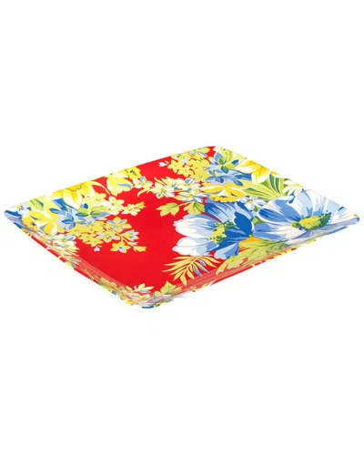 Certified International Blossom Rectangular Platter In Multi
