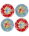 Certified International Blossom Set Of 4 Dinner Plates In Miscellaneous