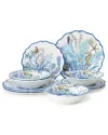 Certified International Blue Lagoon Melamine 12pc Dinnerware Set
