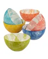 Certified International Carnival Multi Set Of 6 Soup Or Pasta Bowls, 6 Asst In Miscellaneous
