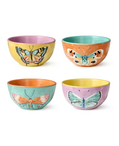 Certified International Butterflies Ice Cream Bowls, Set Of 4, Service For 4 In Miscellaneous