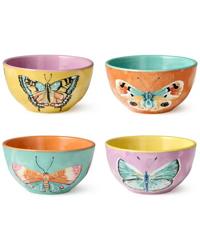 Certified International Butterflies Set Of 4 Ice Cream Bowls