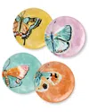 Certified International Butterflies Set Of 4 Salad Plates