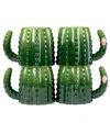 Certified International Cactus Verde 3d Set Of 4 Mugs In Miscellaneous